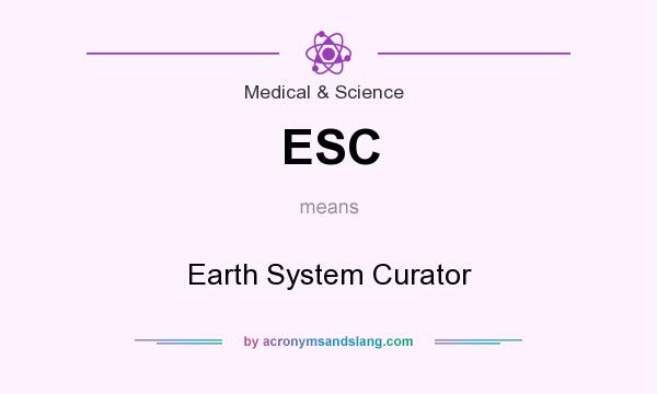 What does ESC mean? It stands for Earth System Curator
