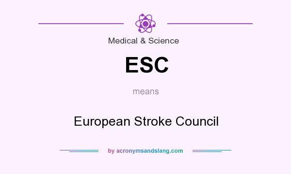 What does ESC mean? It stands for European Stroke Council