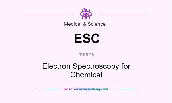 What does ESC mean? It stands for Electron Spectroscopy for Chemical