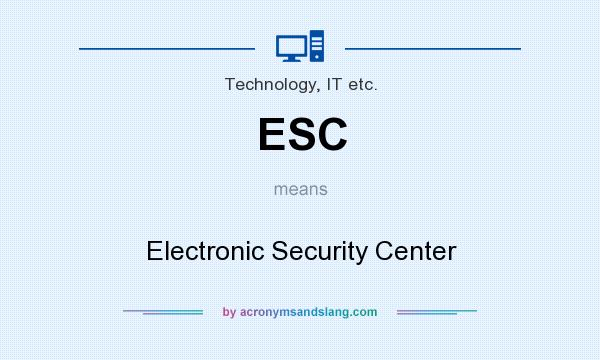 What does ESC mean? It stands for Electronic Security Center