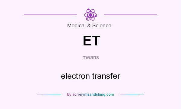 What does ET mean? It stands for electron transfer