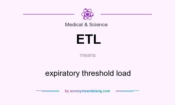 What does ETL mean? It stands for expiratory threshold load