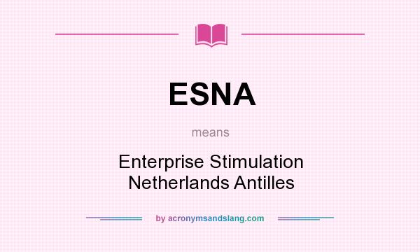 What does ESNA mean? It stands for Enterprise Stimulation Netherlands Antilles