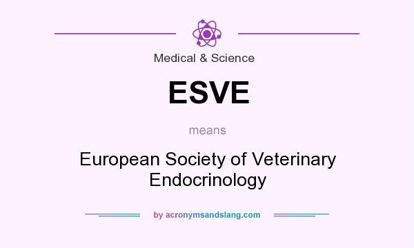 What does ESVE mean? It stands for European Society of Veterinary Endocrinology