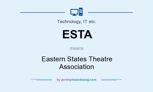 What does ESTA mean? It stands for Eastern States Theatre Association