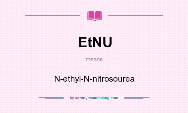 What does EtNU mean? It stands for N-ethyl-N-nitrosourea