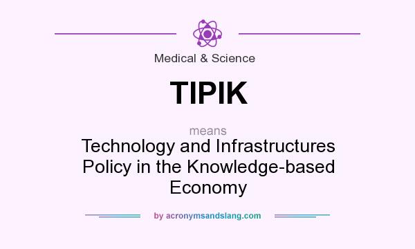 What does TIPIK mean? It stands for Technology and Infrastructures Policy in the Knowledge-based Economy