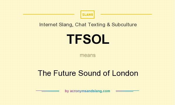 What does TFSOL mean? It stands for The Future Sound of London