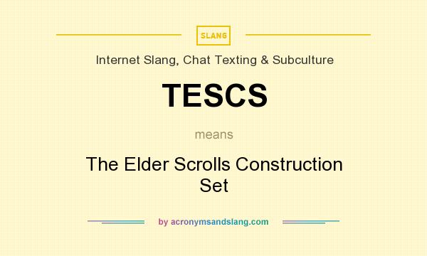 What does TESCS mean? It stands for The Elder Scrolls Construction Set