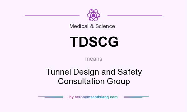 What does TDSCG mean? It stands for Tunnel Design and Safety Consultation Group