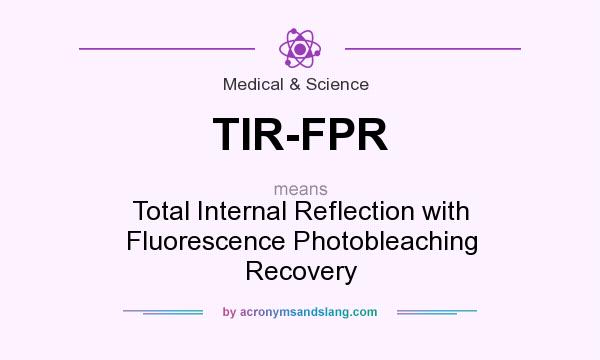 What does TIR-FPR mean? It stands for Total Internal Reflection with Fluorescence Photobleaching Recovery
