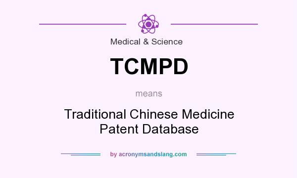 What does TCMPD mean? It stands for Traditional Chinese Medicine Patent Database