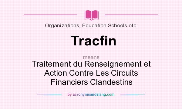 What does Tracfin mean? It stands for Traitement du Renseignement et Action Contre Les Circuits Financiers Clandestins