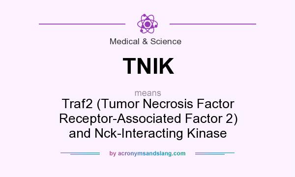 What does TNIK mean? It stands for Traf2 (Tumor Necrosis Factor Receptor-Associated Factor 2) and Nck-Interacting Kinase