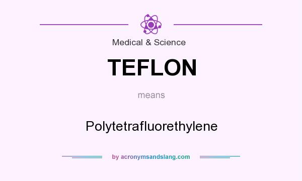 What does TEFLON mean? It stands for Polytetrafluorethylene