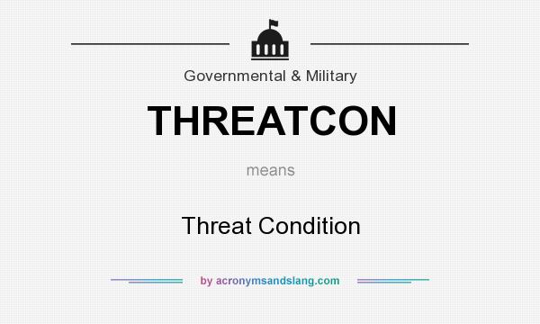 What does THREATCON mean? It stands for Threat Condition
