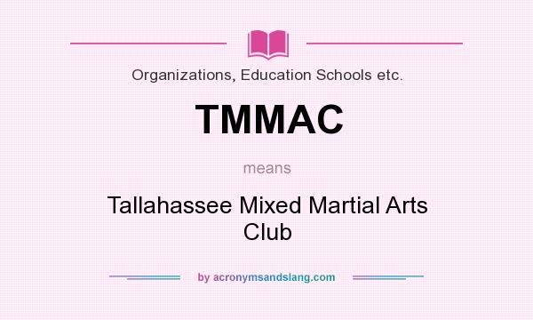 What does TMMAC mean? It stands for Tallahassee Mixed Martial Arts Club