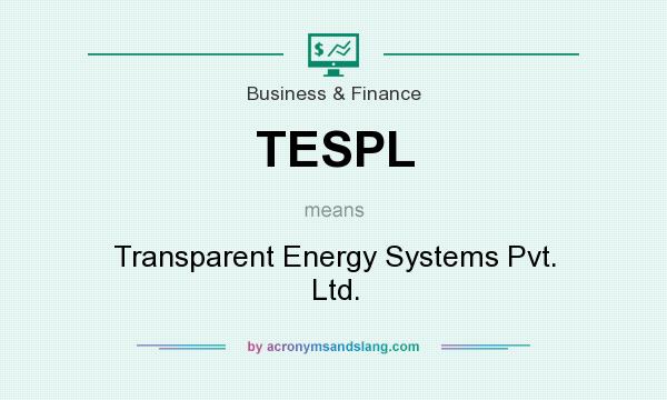 What does TESPL mean? It stands for Transparent Energy Systems Pvt. Ltd.