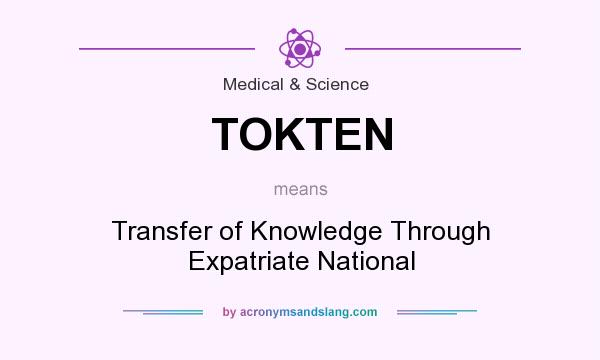 What does TOKTEN mean? It stands for Transfer of Knowledge Through Expatriate National