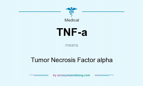 What does TNF-a mean? It stands for Tumor Necrosis Factor alpha