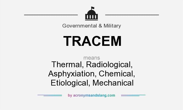 What does TRACEM mean? It stands for Thermal, Radiological, Asphyxiation, Chemical, Etiological, Mechanical