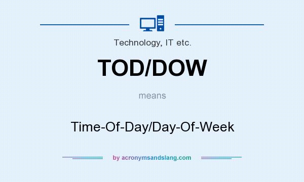 What does TOD/DOW mean? It stands for Time-Of-Day/Day-Of-Week