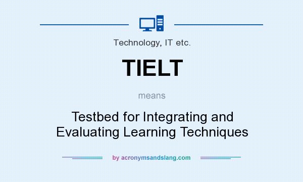 What does TIELT mean? It stands for Testbed for Integrating and Evaluating Learning Techniques