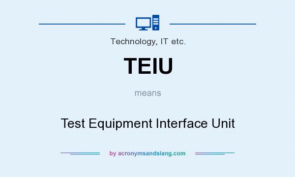 What does TEIU mean? It stands for Test Equipment Interface Unit