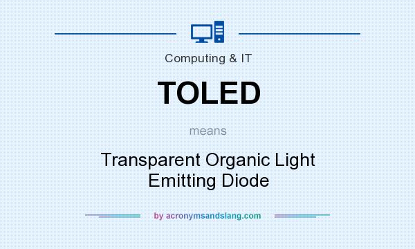 What does TOLED mean? It stands for Transparent Organic Light Emitting Diode