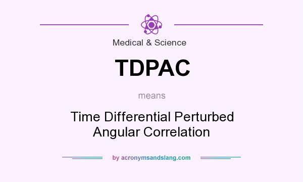 What does TDPAC mean? It stands for Time Differential Perturbed Angular Correlation