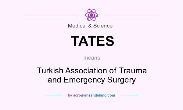 What does TATES mean? It stands for Turkish Association of Trauma and Emergency Surgery