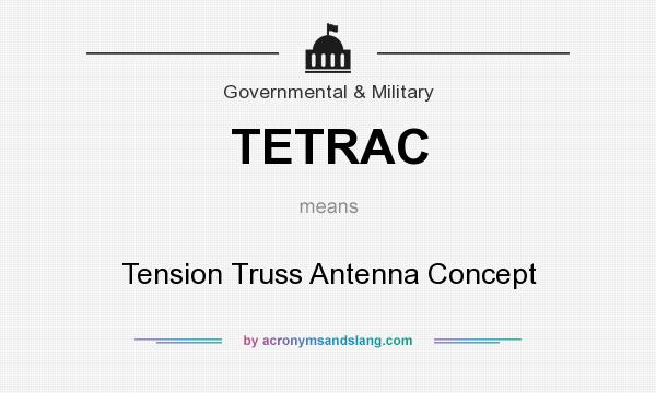 What does TETRAC mean? It stands for Tension Truss Antenna Concept
