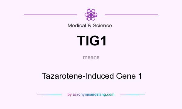 What does TIG1 mean? It stands for Tazarotene-Induced Gene 1