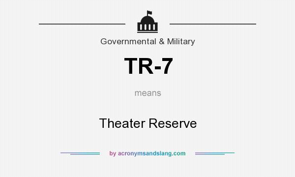 What does TR-7 mean? It stands for Theater Reserve