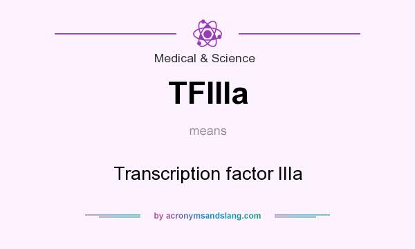 What does TFIIIa mean? It stands for Transcription factor IIIa