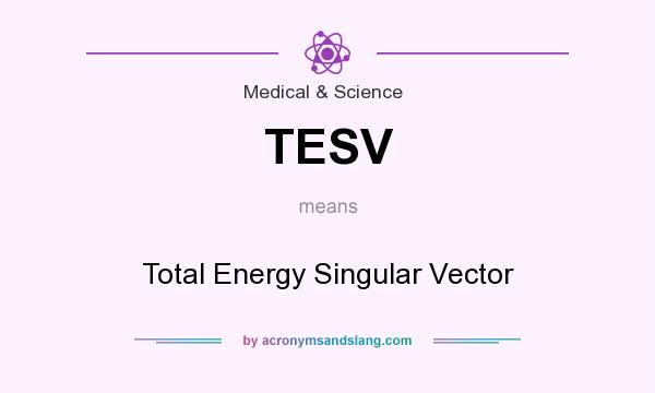 What does TESV mean? It stands for Total Energy Singular Vector