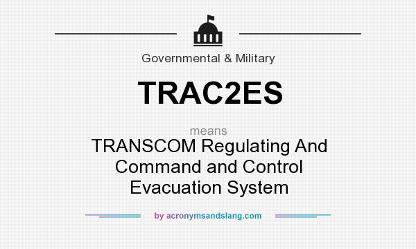 What does TRAC2ES mean? It stands for TRANSCOM Regulating And Command and Control Evacuation System