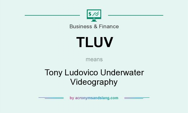 What does TLUV mean? It stands for Tony Ludovico Underwater Videography