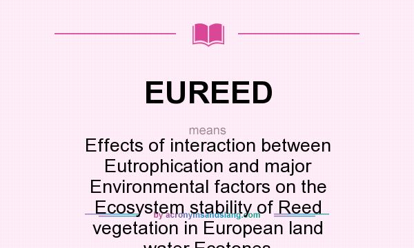 What does EUREED mean? It stands for Effects of interaction between Eutrophication and major Environmental factors on the Ecosystem stability of Reed vegetation in European land water Ecotones