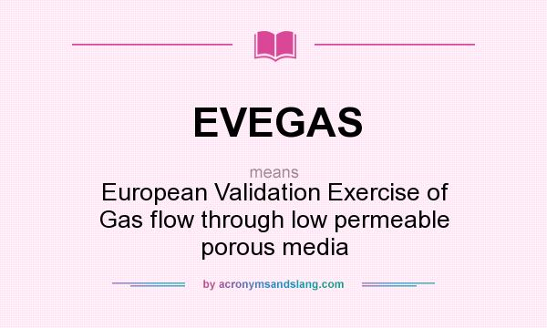 What does EVEGAS mean? It stands for European Validation Exercise of Gas flow through low permeable porous media