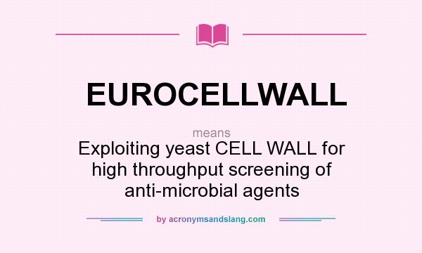 What does EUROCELLWALL mean? It stands for Exploiting yeast CELL WALL for high throughput screening of anti-microbial agents
