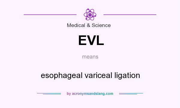 What does EVL mean? It stands for esophageal variceal ligation
