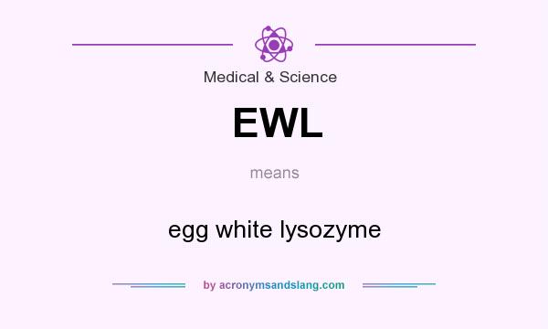 What does EWL mean? It stands for egg white lysozyme