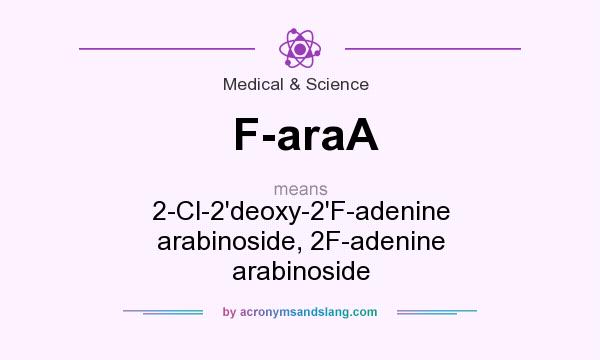 What does F-araA mean? It stands for 2-Cl-2`deoxy-2`F-adenine arabinoside, 2F-adenine arabinoside