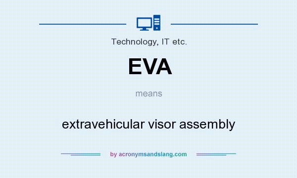 What does EVA mean? It stands for extravehicular visor assembly
