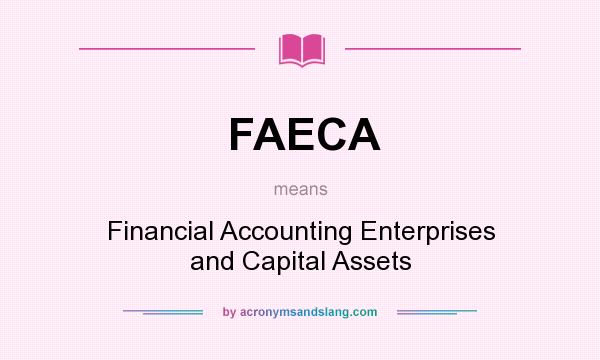 What does FAECA mean? It stands for Financial Accounting Enterprises and Capital Assets