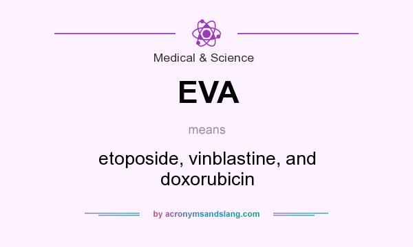 What does EVA mean? It stands for etoposide, vinblastine, and doxorubicin