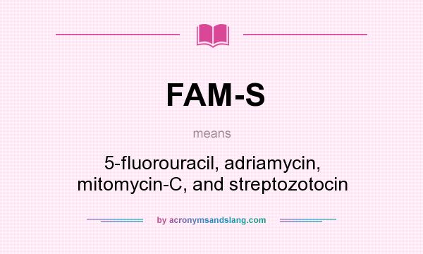 What does FAM-S mean? It stands for 5-fluorouracil, adriamycin, mitomycin-C, and streptozotocin