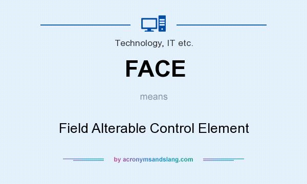 What does FACE mean? It stands for Field Alterable Control Element