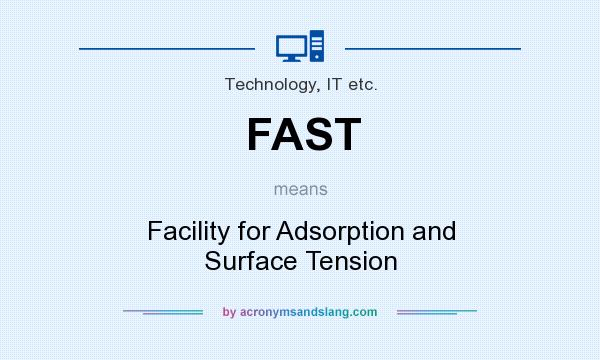 What does FAST mean? It stands for Facility for Adsorption and Surface Tension